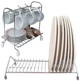 Kit Aramados Para Cozinha Porta Xícaras Pires Suporte Pratos